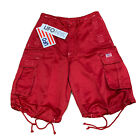 UFO USA Red Shorts - Size Small Baggy Dance Hip Hop Rave Skater Shorts 90s