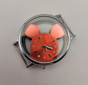 Disney MICKEY MOUSE Orologio da viso rosso trasparente a forma di testa--funzionante, con batteria - Foto 1 di 2