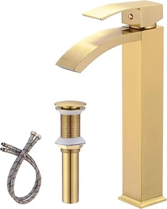 ( VF-BG001) Brushed Gold Vessel Sink Faucet - Picture 1 of 2