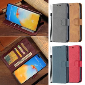 PU Leather Flip Cover Magnetic Wallet Case for iPhone 11 12 Pro Max XR XS 8 Plus - Picture 1 of 17