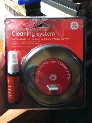 GE Radial Blu-ray/CD/DVD Disc Cleaning System Model 32597 Brand New In Package - Image 1 of 2