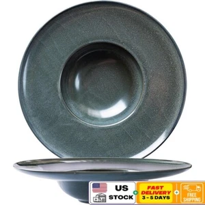 Rimmed Pasta Bowl Set of 2 Ceramic Serving Bowls Microwave Dishwasher Safe New - Picture 1 of 10