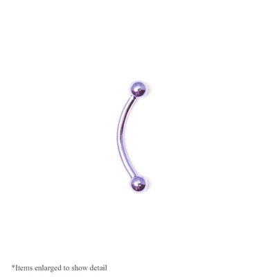 Anillos perforadores de cejas de acero quirúrgico con barra curva de titanio anodizado 16G de 13 mm Foto 1 de 4