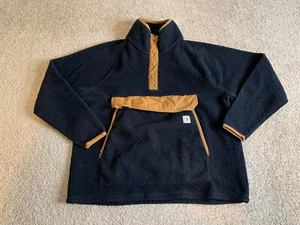 Carhartt Girl Sweater Extra Large Black Snap Front Fleece 1/4 Zip Pullover Youth - Picture 1 of 8