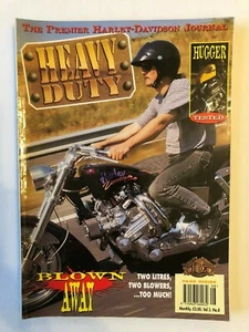 Heavy Duty Motorcycle Magazine 1995 Cover Harley With 2 Litre & 2 Blowers 4694 - Picture 1 of 2
