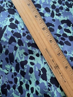 2+yds 54”w 100% Pure Silk Twill Fabric Blouse Dress Scarf Designer animal print - Image 1 of 4