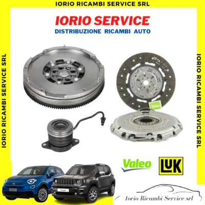 VOLANO LUK + FRIZIONE E CUSCINETTO VALEO KIT FRIZIONE + VOLANO BIMASSA FIAT 500X JEEP RENEGADE 1600 MJT 120CV CAMBIO MAN.
