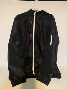 Spyder Men's Sleeve Pocket Windbreaker Black White Red Zip XL - Picture 1 of 8