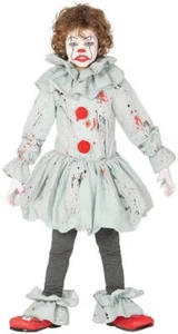 KOSTÜM CLOWN MÖRDER HALLOWEEN KARNEVAL GUIRCA KLEID KIND CLOWN - Bild 1 von 2