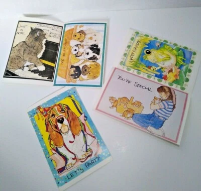 Lot Of 5 Vintage Postcards The North Shore Animal League New York Mary Badenhop  - Image 1 of 4