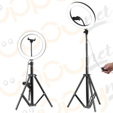 Lampada tonda 26cm led ring light riprese video foto smartphone treppiedi 150cm