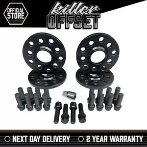 Black Wheel Spacers 10mm 12mm + Locks Fits Mercedes CLS GLA GLB GLC E Class - Picture 1 of 1