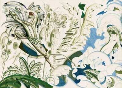 The Knight : Sergei Chekhonin : 1918 – Russian Avant-Garde Symbolist Decorative - Image 1 of 2