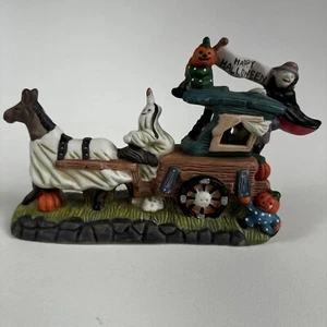 Keramik Vintage alt Halloween Geist Pferdekutsche Wagen Horror gruselig Deko - Bild 1 von 7