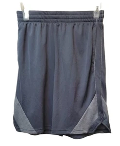 Tek Gear Boys Large 14/16 Gray Striped Pockets Drawstring Mesh Shorts - Picture 1 of 3