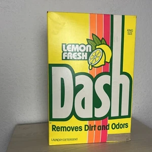 Dash Laundry Detergent Powder Lemon Fresh King Size Vintage 1980s - Bild 1 von 8