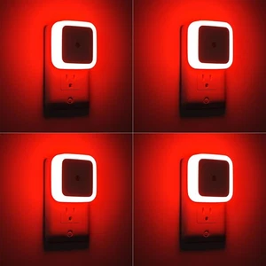 Sujeet Red Night Light, Lights Plug into Wall 4-Pack, 4 pack,  - Picture 1 of 9