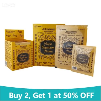 Chilli Brand Porous Capsicum Plaster-for Backache,Arthritis,Strains,Bruises - Image 1 of 4