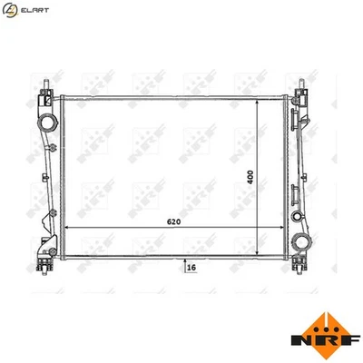RADIATOR ENGINE COOLING 53935 FOR 330A1.000 A13FD 199A3.000 225A2.000 1.2L 4cyl - Image 1 of 4