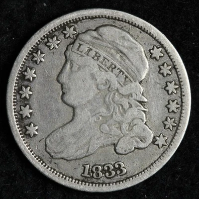 1833 Capped Bust Silver Dime VF E271 QXHM - Image 1 of 2