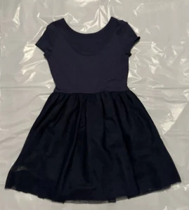 Vestido tutú azul marino manga corta talla 5T marca desconocido para niñas - Imagen 1 de 6