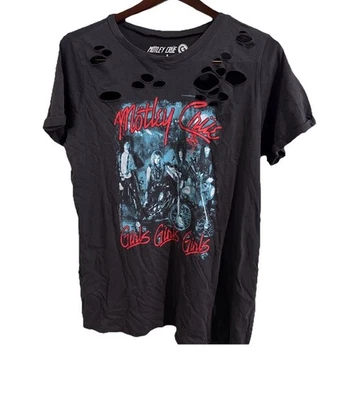 Torrid NWT Black Motley Crue Graphic Print Women's 0x Large 12 band tee Slashed - Image 1 of 4