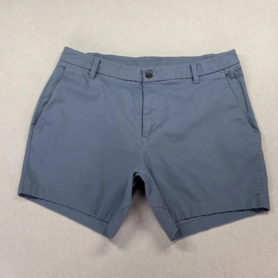 Pantalones Cortos Lululemon Commission Para Hombres 34x6 Azul Chino Golf Mezcla de Algodón Cremallera Fly Tech Foto 1 de 4