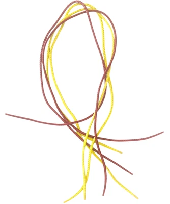 Cuerdas con cordón Bolo - 2 x granate / 2 x amarillo - LOTE de 4 Foto 1 de 4