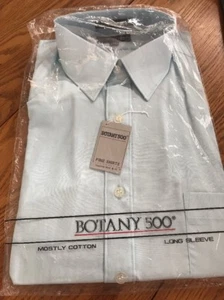 Botany 500 Wathet Shirt Long Sleeve 16 34/35 Ships N 24h - Picture 1 of 5