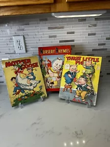 VTG Mother Goose, Nursery Rhymes, 3 Little Pigs, Paper Book Whitman Publishing - Picture 1 of 24