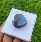 Blue Shine Labradorite Heart Flat Shape Cabochon Loose Gemstone Jewelry Making