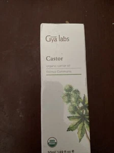 Gya Labs Castor Organic Carrier Oil 1.69oz 50ml Bottle Sealed Exp 05/23 - Picture 1 of 5