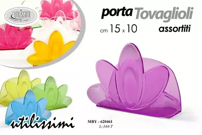 24 PZ PORTATOVAGLIOLI TAVOLA CASA PIZZERIA RISTORANTE PUB BAR FIORI COLOR 15*10 - Immagine 1 di 4