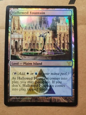 Hallowed Fountain FOIL Dissension MTG Magic 174 Blue White Dual Rare Land NM/LP - Image 1 of 4