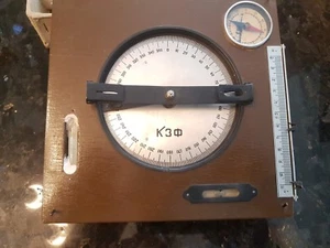 VERY RARE Bevel Protractor 0-360 Degree Angular Dial Angle USSR 1965s - Picture 1 of 11