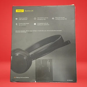 Jabra Evolve 20 Professional Corded Headset Easy Call Management 100-55900000-02 - Picture 1 of 6