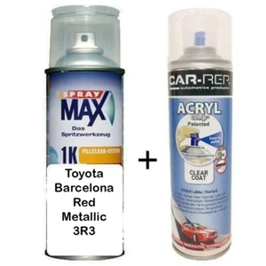 Auto Touch Up Paint for Toyota 3R3 Barcelona Red Metallic Plus 1k Clear Coat - Picture 1 of 1
