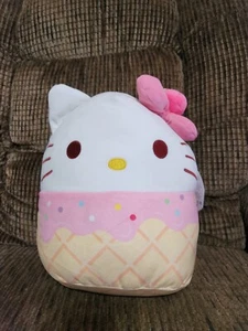 Squishmallows Hello Kitty Strawberry Ice Cream Plush Hello Kitty And Friends 12" - Picture 1 of 7