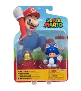 Nintendo Super Mario 4" Cat Toad & Super Bell Gaming Action Figure Jakks Pacific - Picture 1 of 3