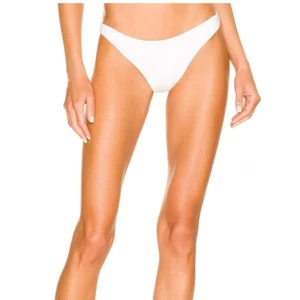 Nuevo con etiquetas Pantalones de bikini Eberjey So Solid Dree - Traje de baño blanco crudo - Talla L W1450DR - Imagen 1 de 8
