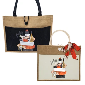 Bolso de Mano de Lona Personalizado, Tamaño Grande - Tema Viernes, Negro o Crema - Imagen 1 de 16