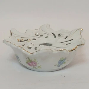 Antique Furstenberg Porcelain Potpourri Bowl Diffuser Floral Brunswick Germany - Picture 1 of 12