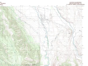 Lostine Quadrangle Oregon 1990 USGS Topo Map 7.5 Minute Topographic - Picture 1 of 2