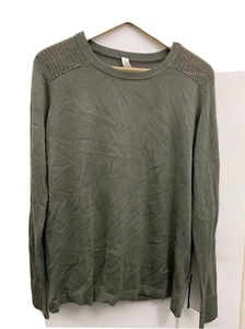Lululemon Back to Balance LS NWT Size 8 GRSG Green Sweater Thumbholes - Picture 1 of 9