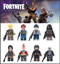 8 Pcs Fortnite Mini Figures Gift Set Minifigure Fits Lego party bag filler
