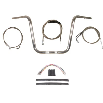 Harley-Davidson Dyna 1 1/4" Chrome Wild 1 WO572 14" Ape Hanger KIT 1990-1995 Foto 1 de 2