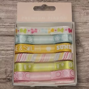 Frühling Thema Band 6 Kt Schmetterling Blume Laterne Sonne Streifen American Crafts - Bild 1 von 4