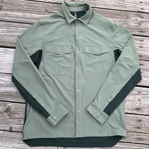 Sobrecamisa Lululemon Doble Bolsillo LS Talla M Verde Sarga Elastizada GNTW 52873 NUEVA CON ETIQUETAS - Imagen 1 de 17