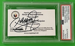 MANNY PACQUIAO AUTOGRAPHED BUSINESS CARD PSA AUTHENTIC!! - Picture 1 of 3