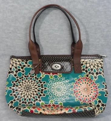 Cartera Fossil Llave por Caleidoscopio Lona Recubierta Bolso de Hombro Multicolor Foto 1 de 4